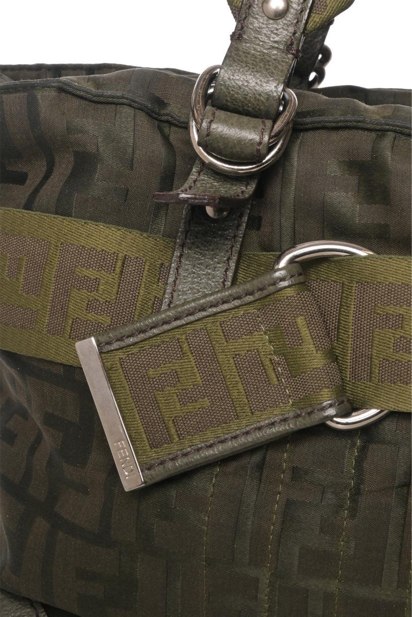 Fendi Zucca Nylon Zip Code Tote