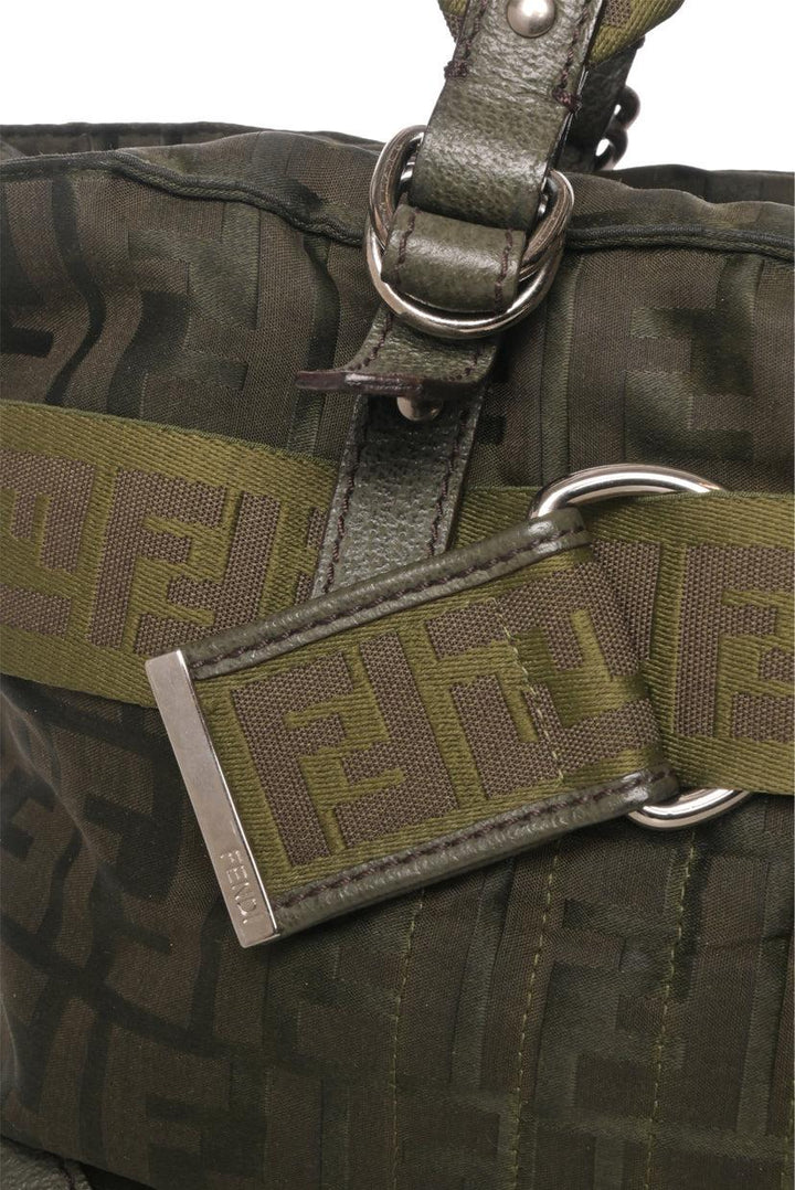 Fendi Zucca Nylon Zip Code Tote