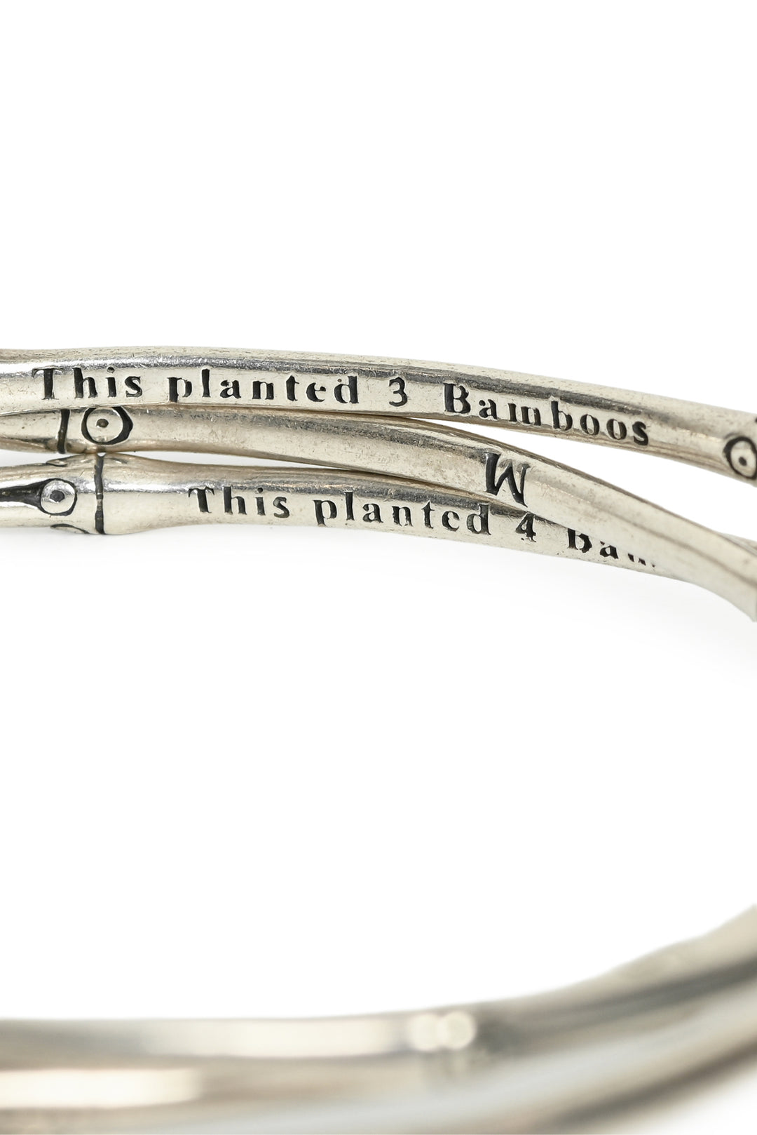 John Hardy Sterling Silver & Citrine Bamboo 3 Bangle Set