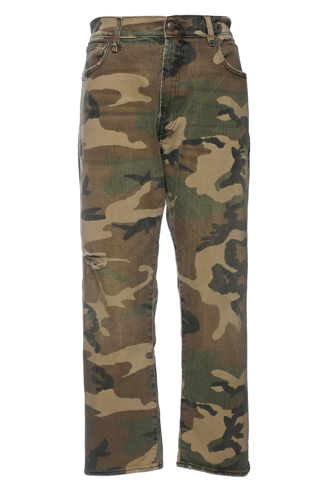 R13 Size 30 Beige Camo Boyfriend Jeans