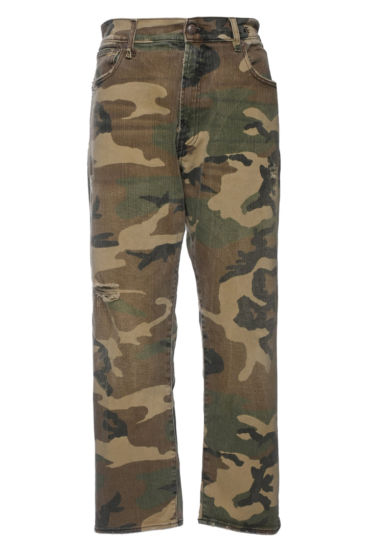 R13 Size 30 Beige Camo Boyfriend Jeans