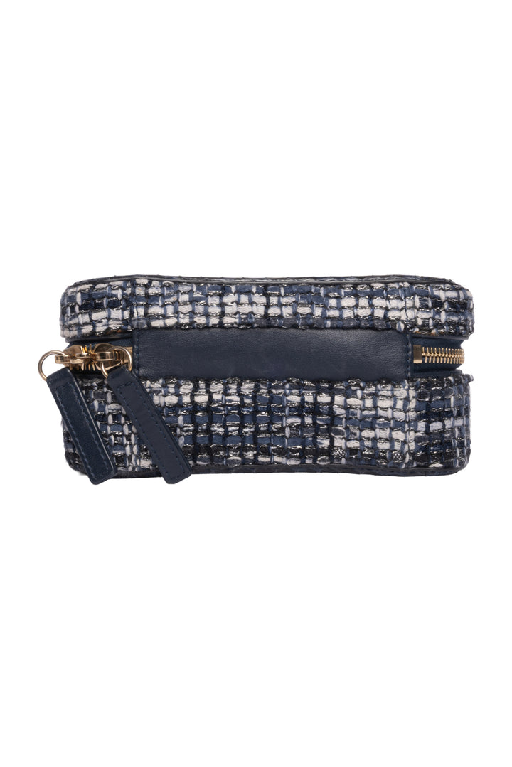 Chanel 2018 Tweed, Python & Calfskin Small CC Filigree Vanity Case Shoulder Bag