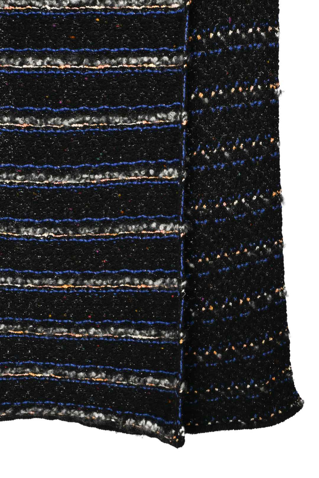 Chanel Multi-Coloured Tweed Wool Knit Scarf