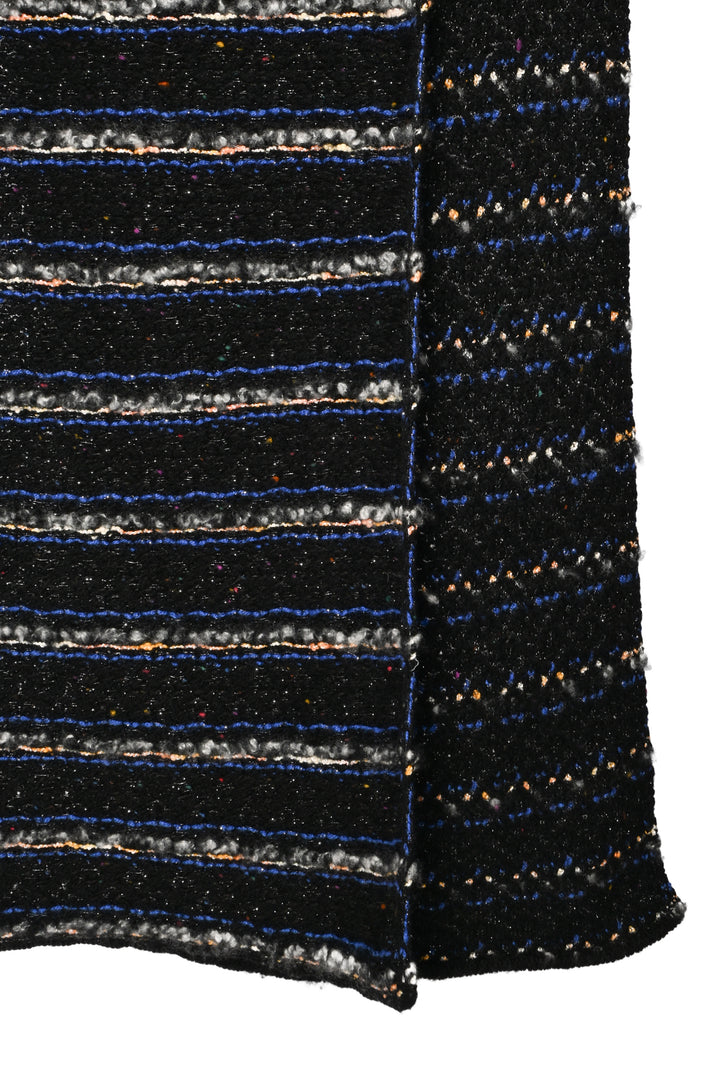 Chanel Multi-Coloured Tweed Wool Knit Scarf