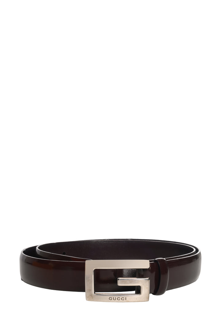 Gucci Size 36 Vintage Leather G Buckle Belt