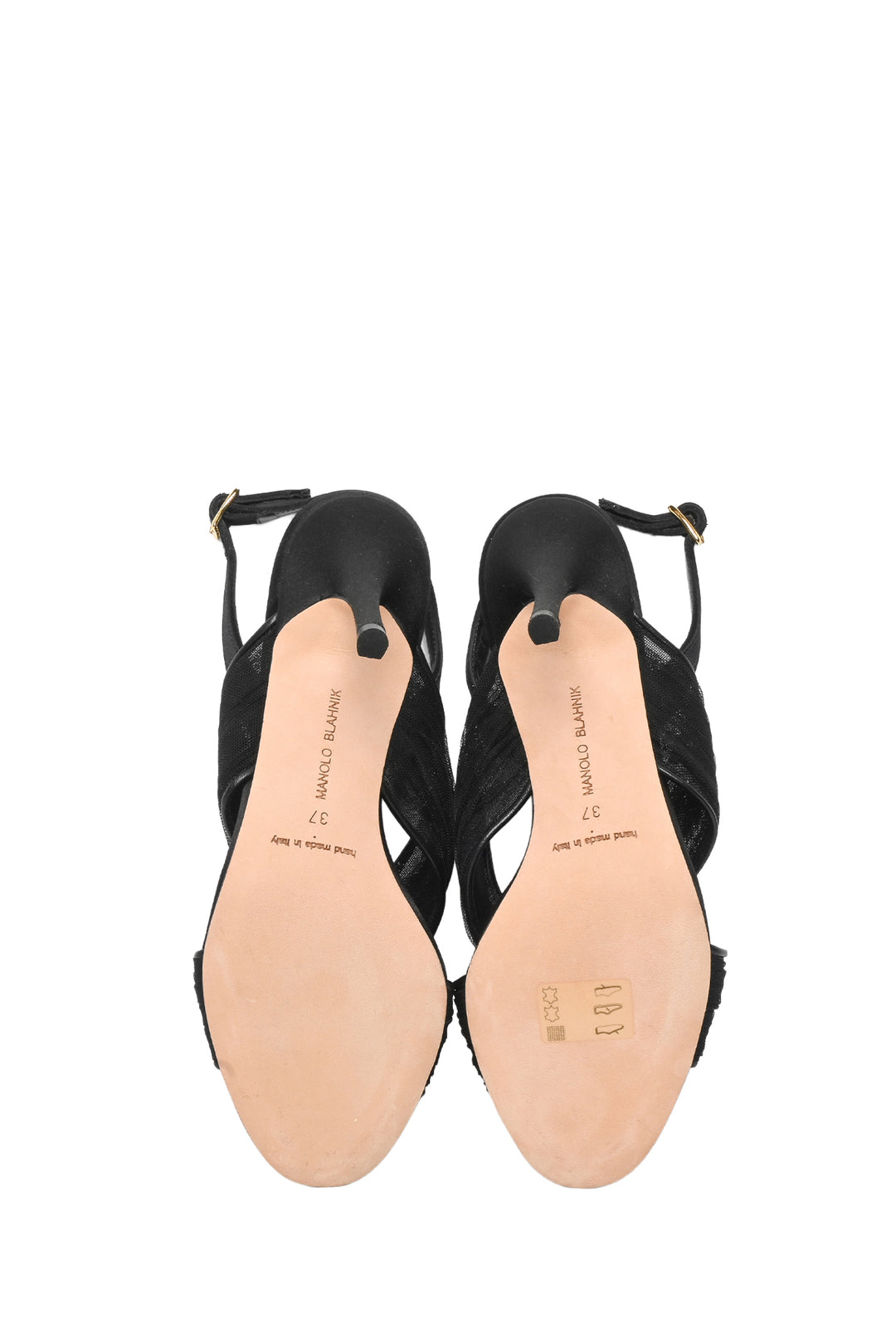 Manolo Blahnik Size 37 Drapia Tulle Sandals