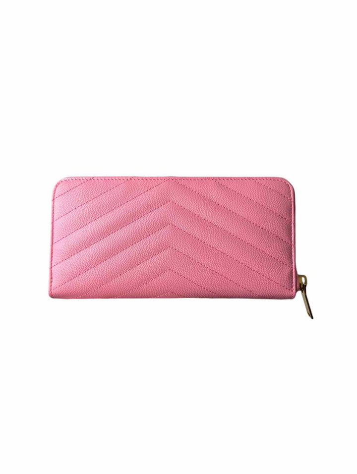Saint Laurent Cassandre Matelasse Zip-Around Leather Wallet