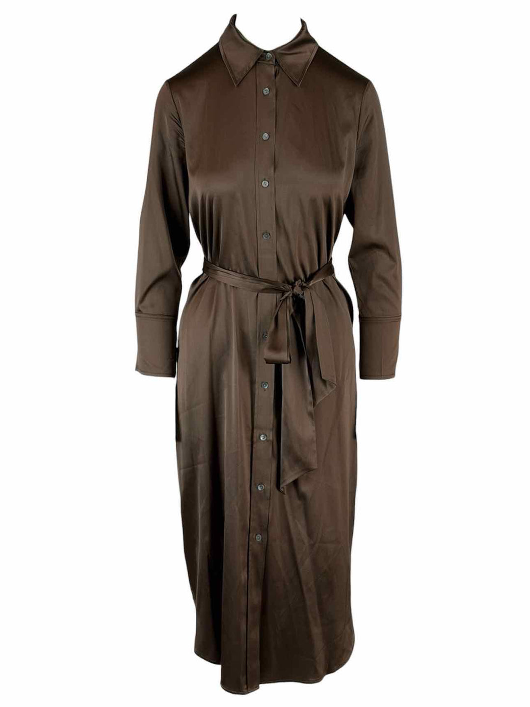Ramy Brook Size M Victoria Silk Button Down Midi Dress
