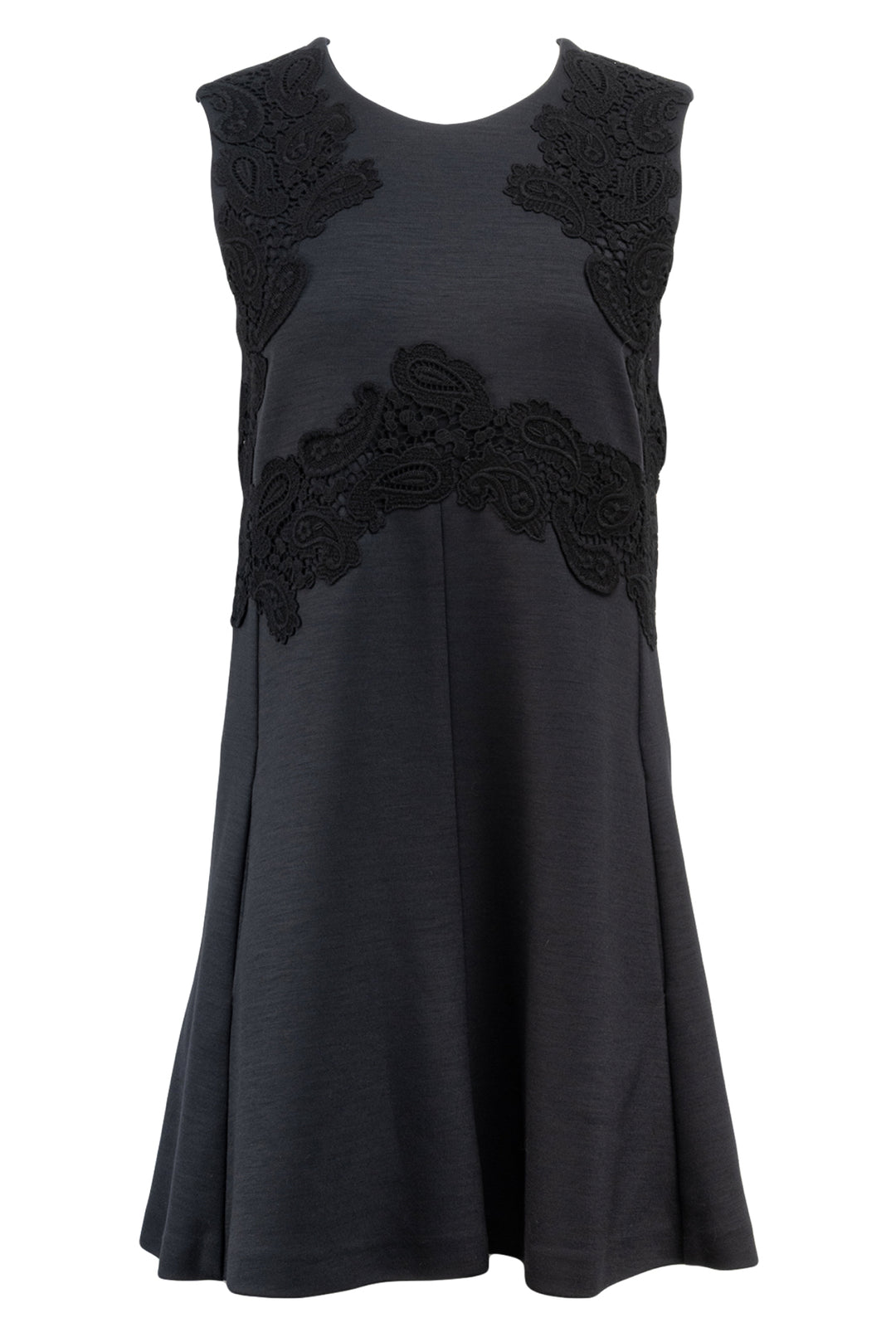 Chloe Size 40 Lace Applique Sleeveless Dress