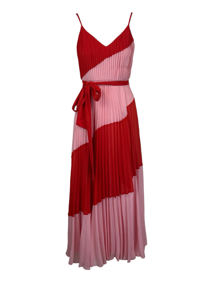 Alice + Olivia Size 2 Pleated Colorblock Dress