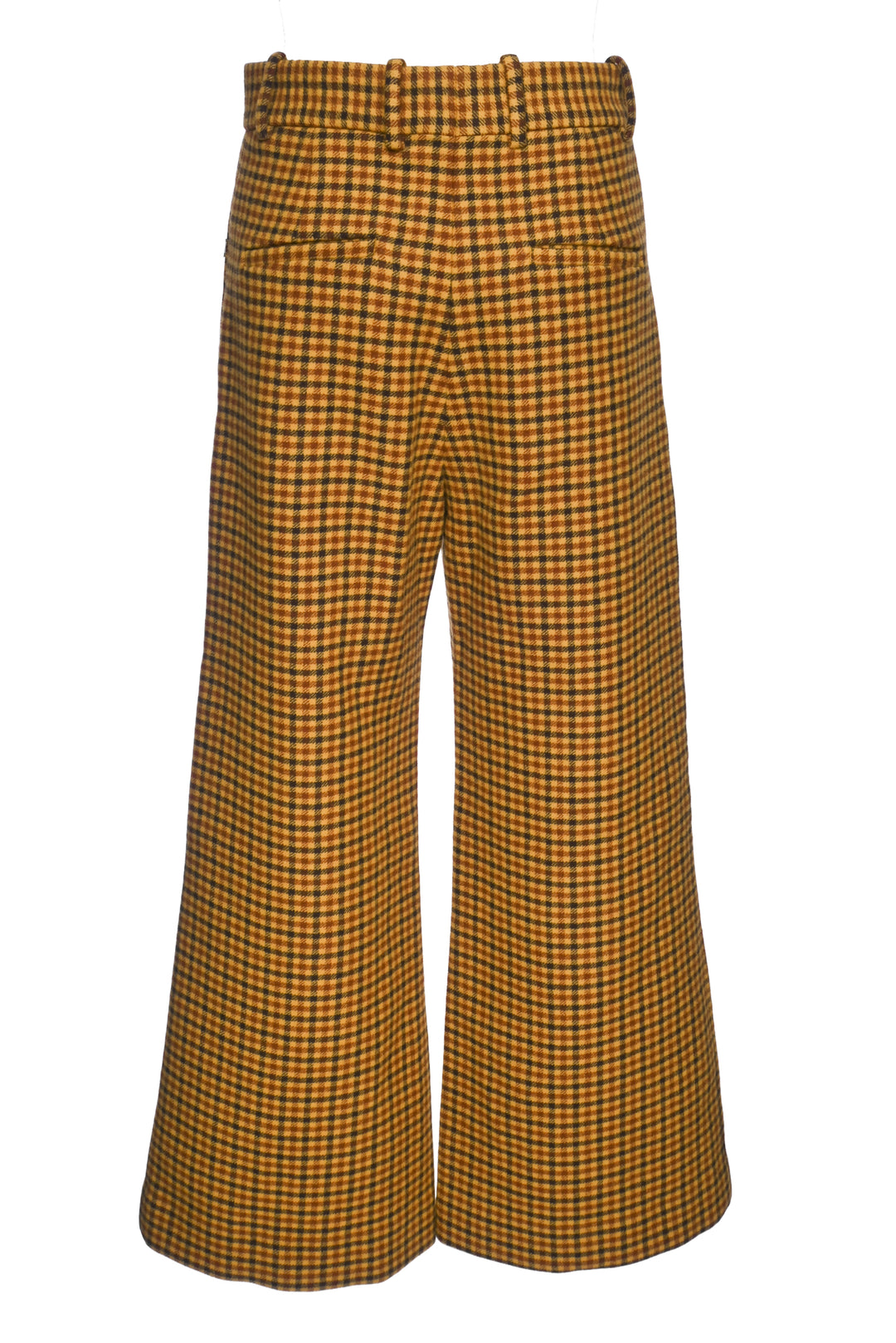 Khaite Size 6 Plaid Wool Pants