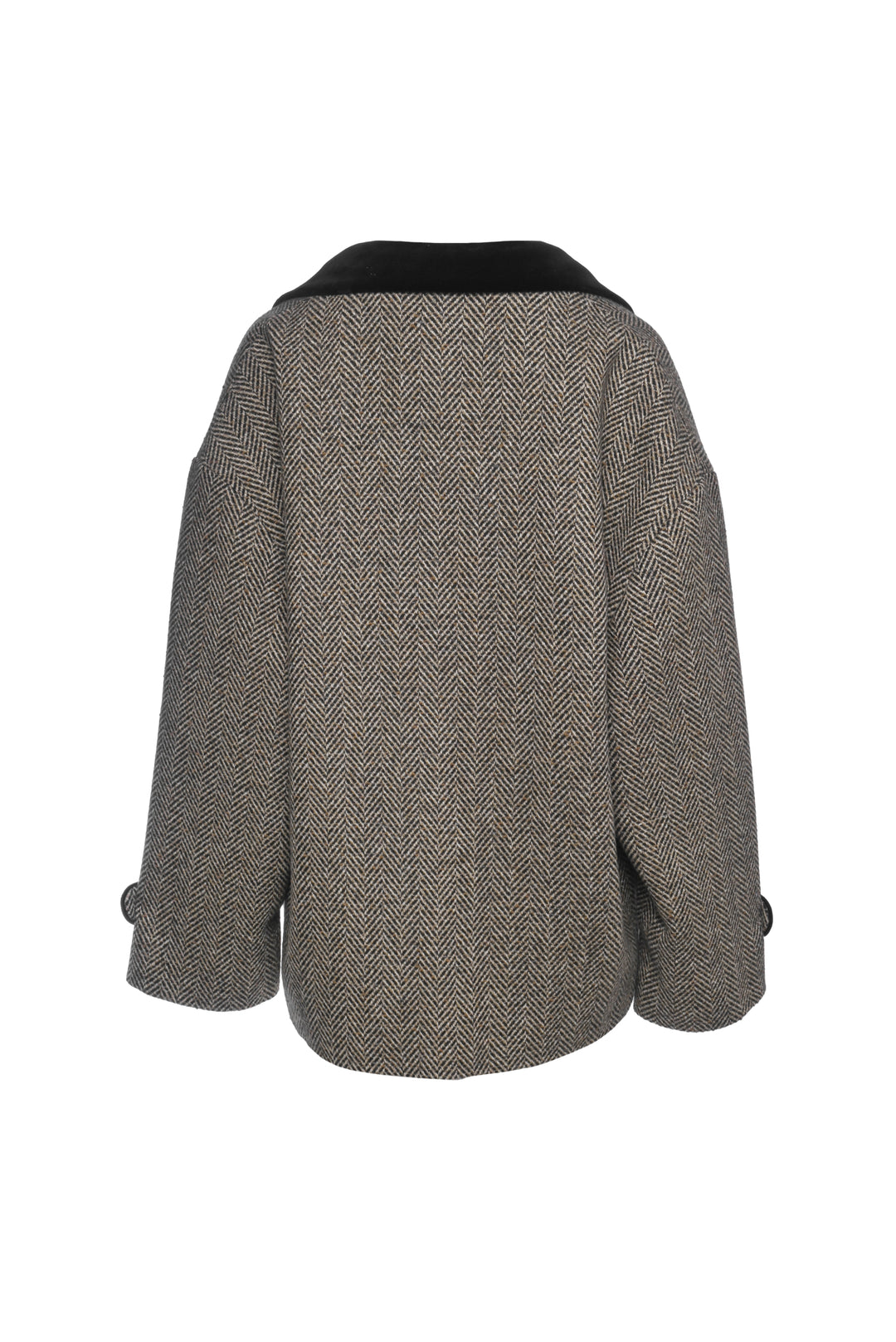 Gucci Size 44 Herringbone Wool Blend Jacket