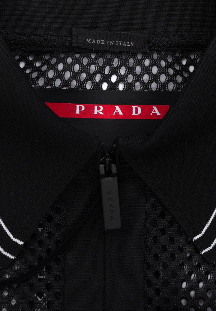 Prada Size S Sleeveless Mesh Polo Dress