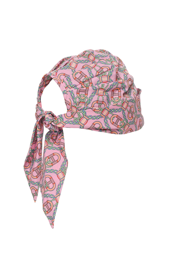 Hermes Size M Canoe H Print Cotton Head Wrap