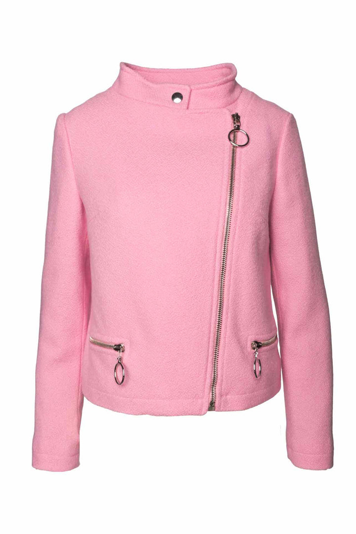 Moschino Couture Size 8 Latteral Boucle Biker Jacket