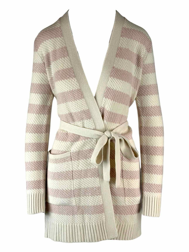 Max Mara Size M Striped Cashmere Cardigan