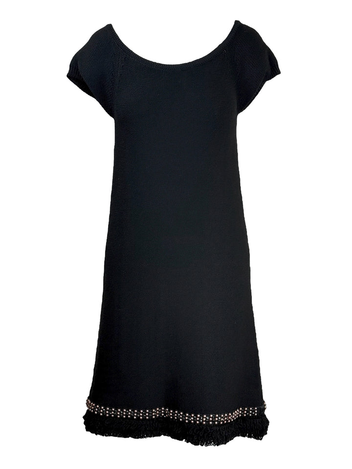 Red Valentino Size L Embellished Knit Dress