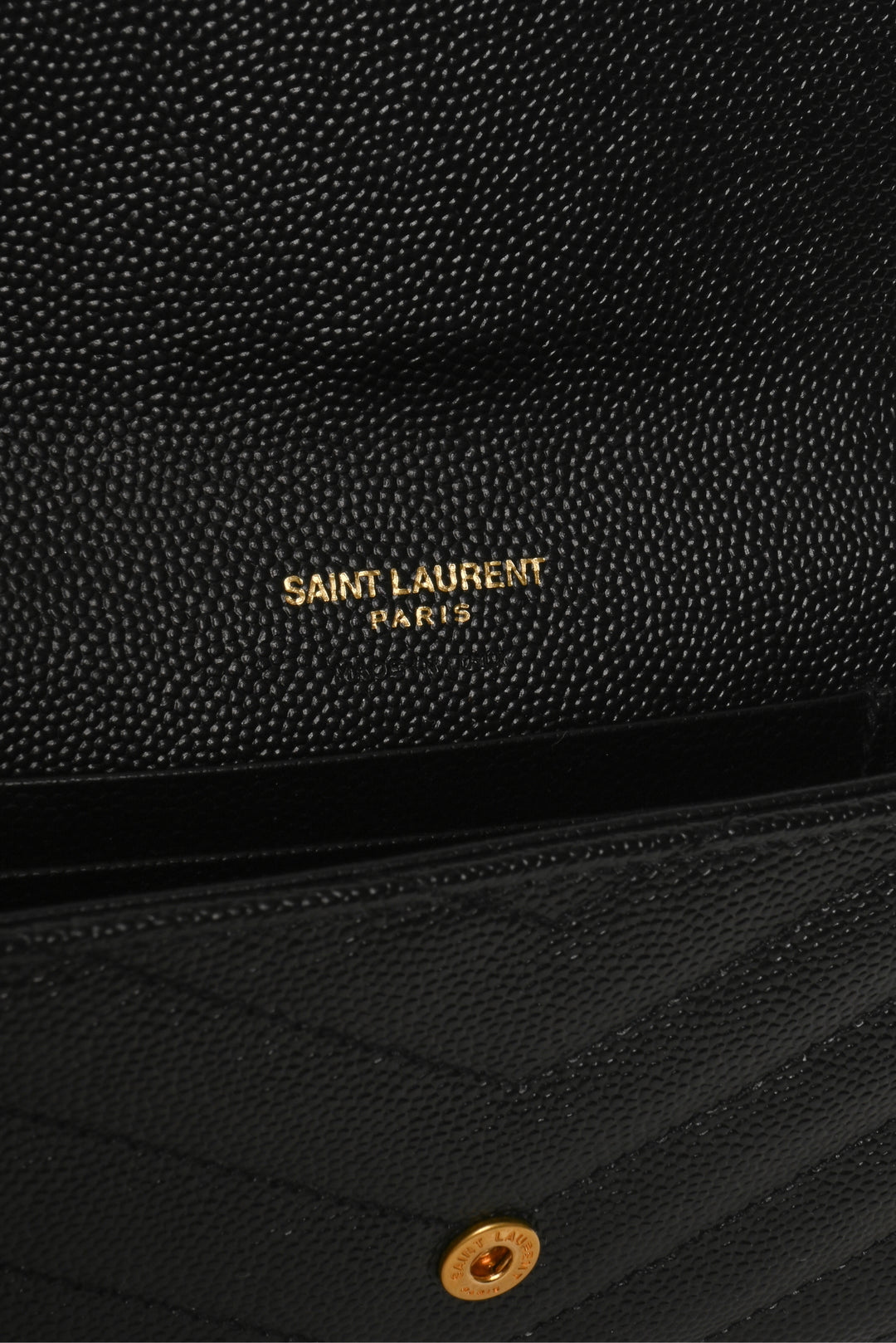 Saint Laurent Small Cassandre Powder Grain Leather Wallet