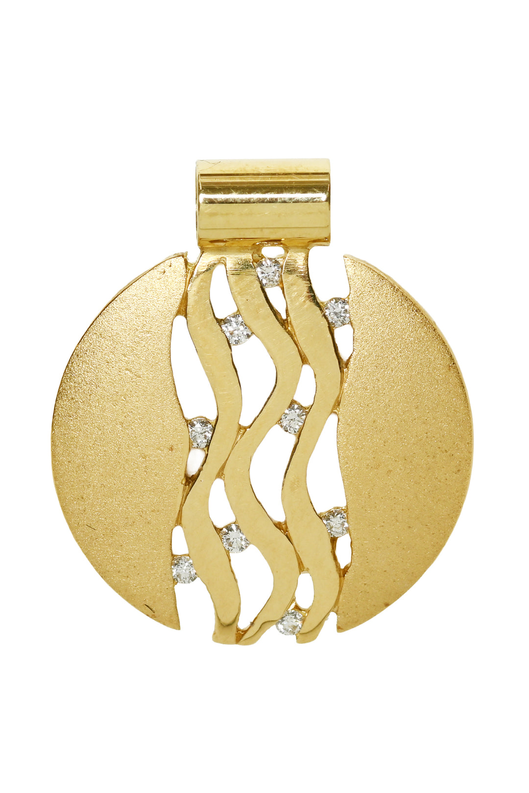 Lamello 18K Yellow Gold Pendant with Diamonds