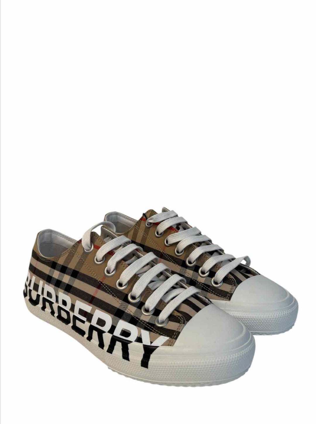 Burberry Size 39 Logo Print Vintage Check Sneaker