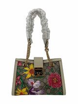 Gucci Floral Print GG Supreme Coated Canvas Small Padlock Shoulder Bag