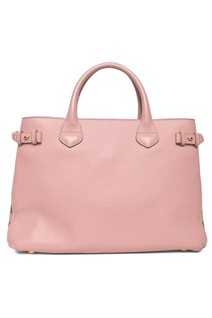 Burberry Grain Calfskin House Check Banner Tote