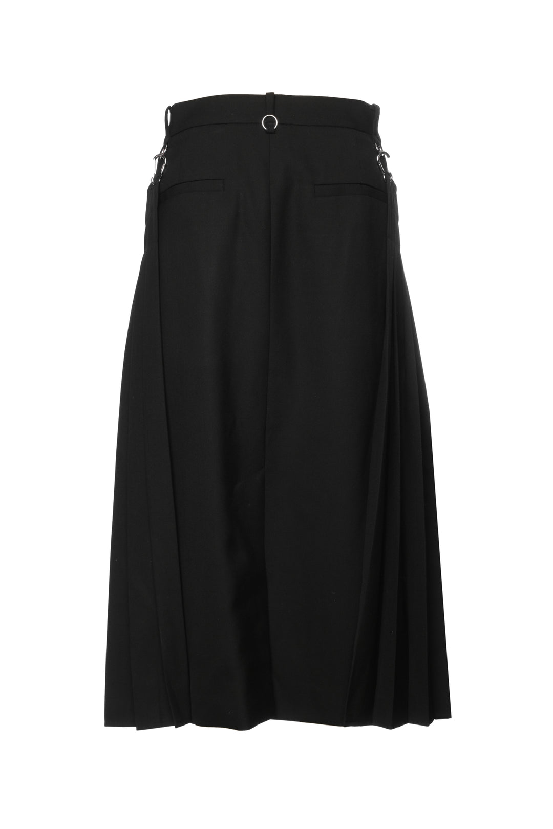 Tibi Size 8 Grain De Poudre Convertible Pleated Skirt