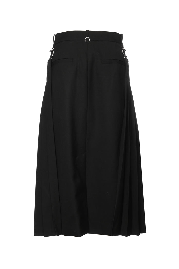 Tibi Size 8 Grain De Poudre Convertible Pleated Skirt