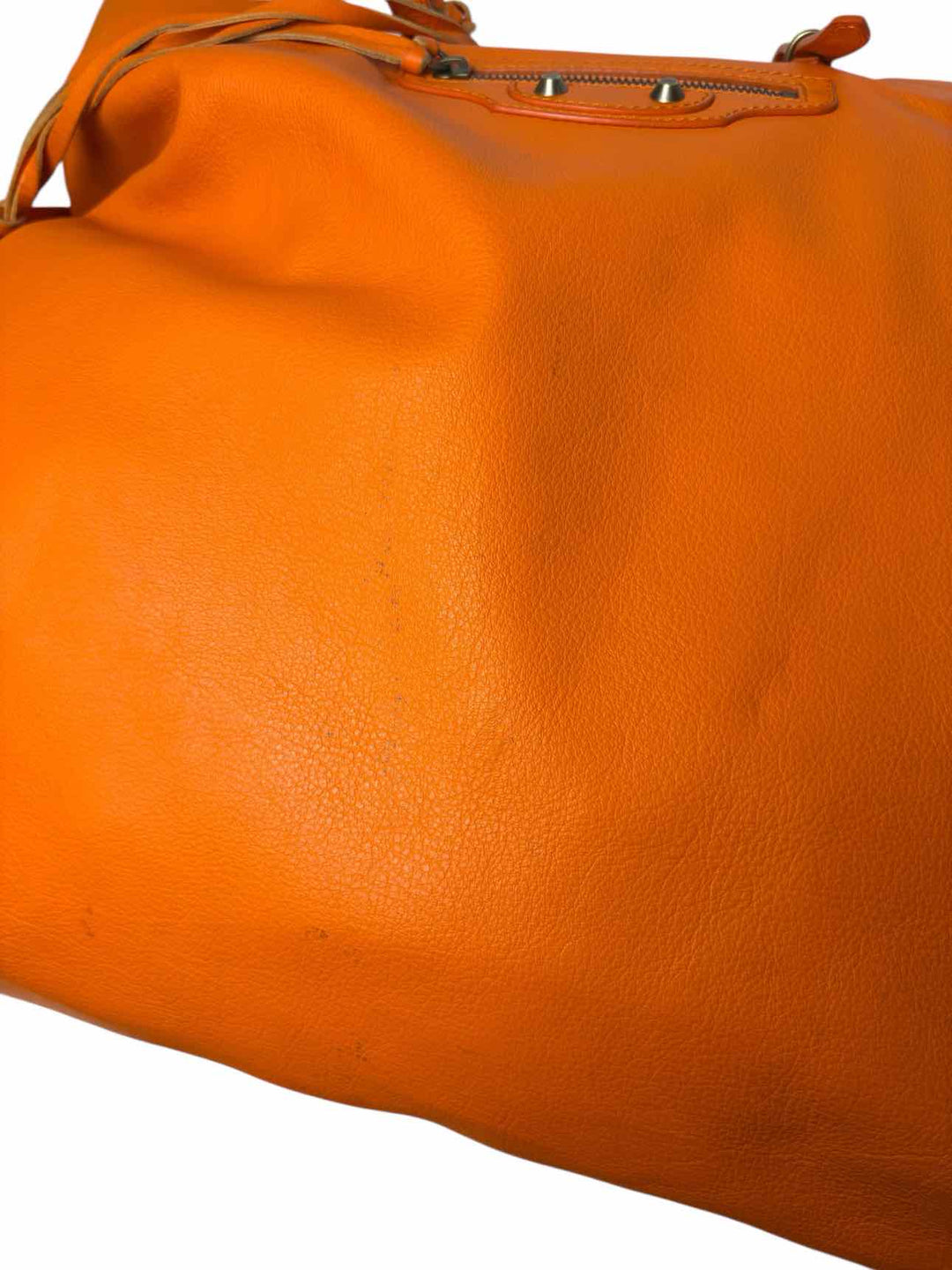Balenciaga Large Orange Leather Tote Purse