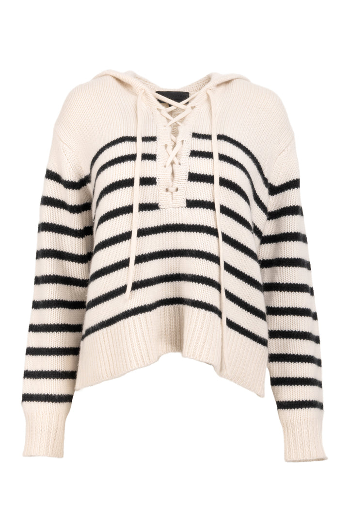 Nili Lotan Size XS Hooded Striped Cashmere Sweater
