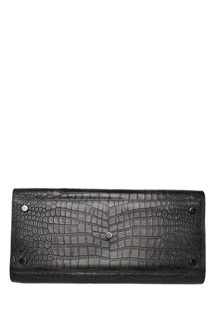 Saint Laurent 2017 Large Croc Embossed Sac De Jour Tote