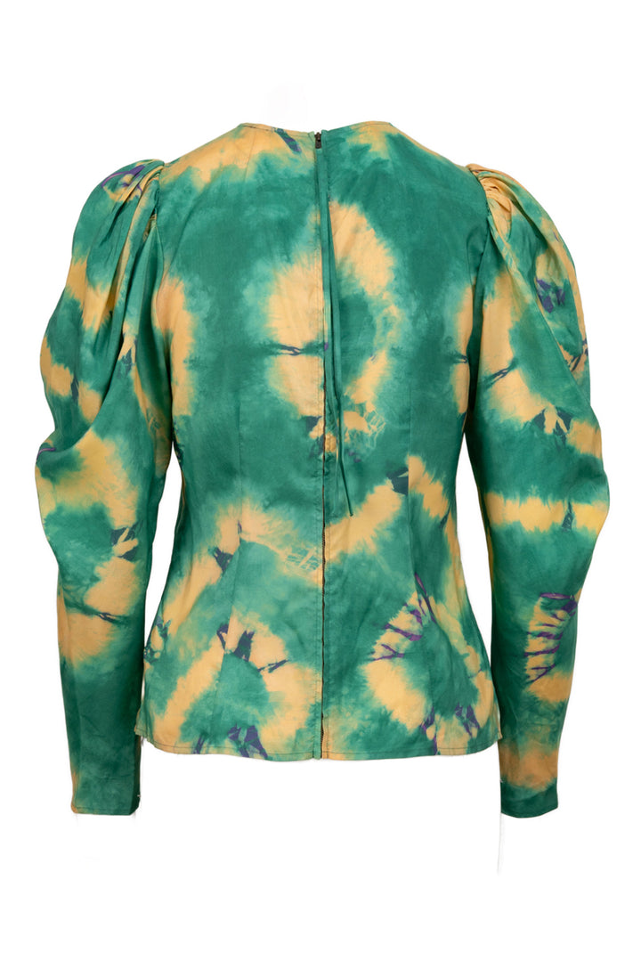 Ulla Johnson Size 4 Ora Tie-Dye Puff Sleeve Tops
