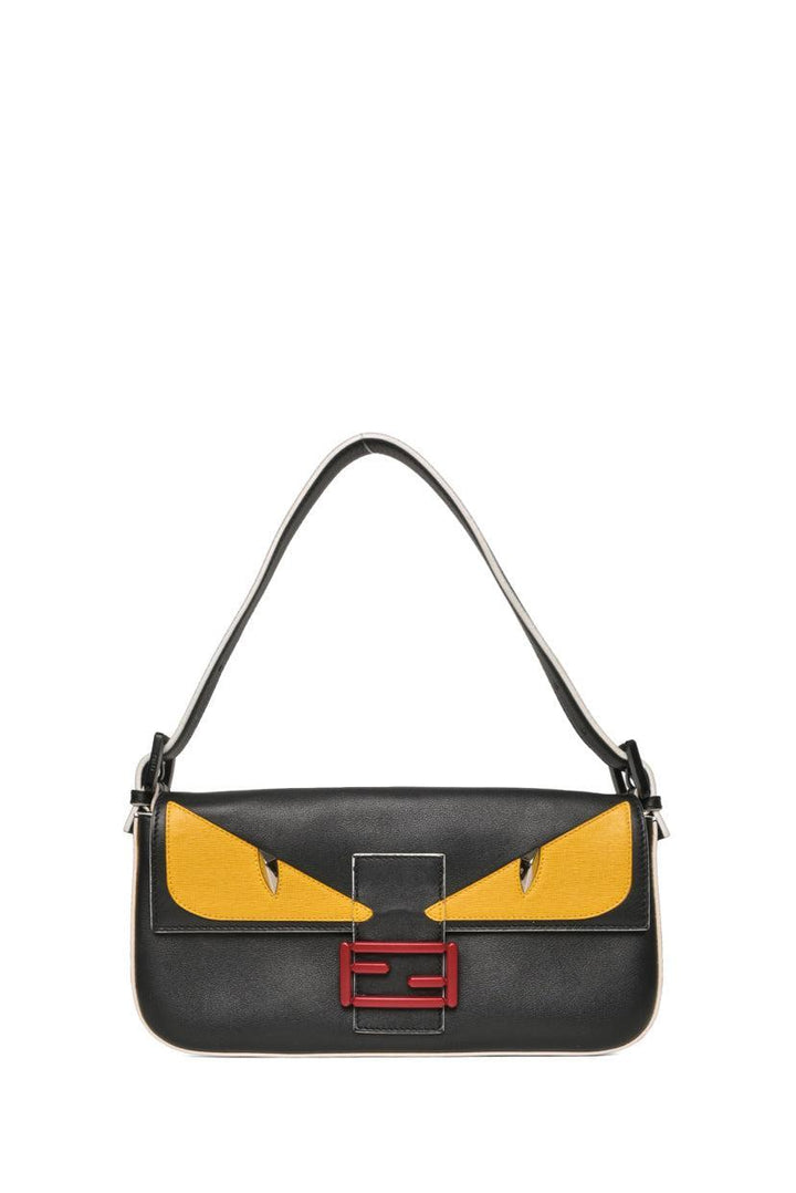 Fendi Vitello Dolce Elite Monster Eyes Baguette Bag