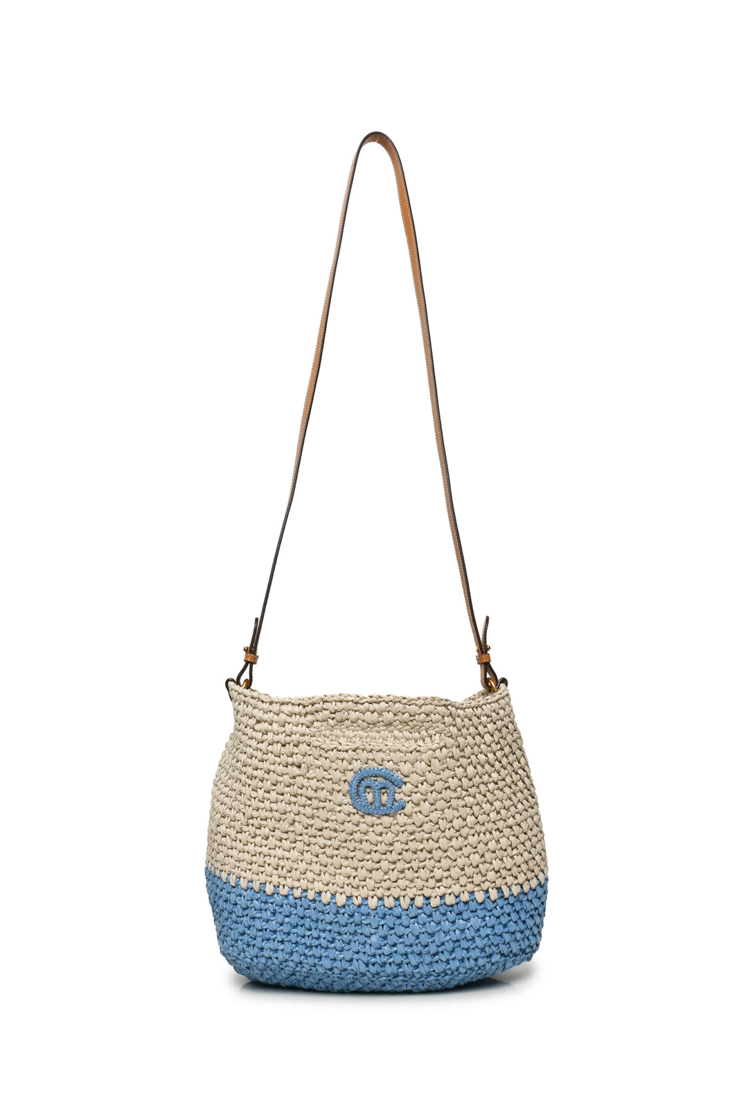 Mark Cross Leather & Raffia Tote