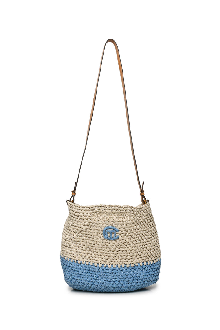 Mark Cross Leather & Raffia Tote