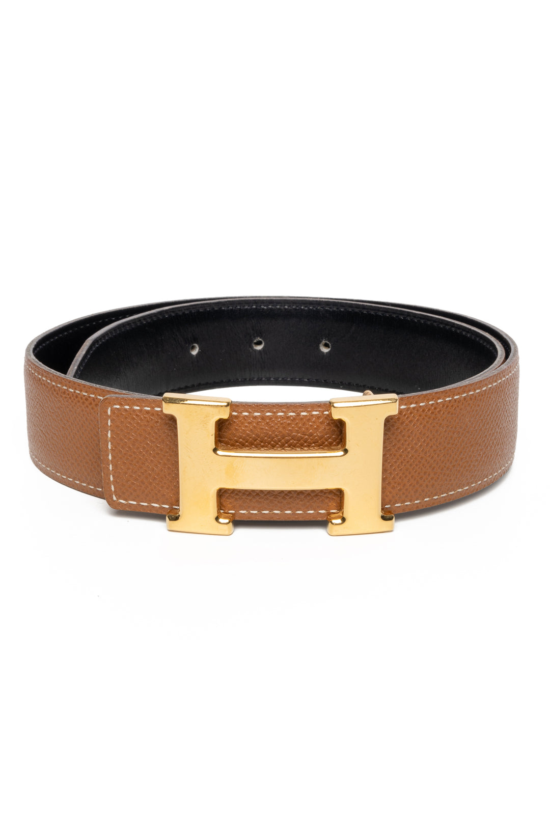 Hermes Size 68 Reversible Logo Buckle Belt