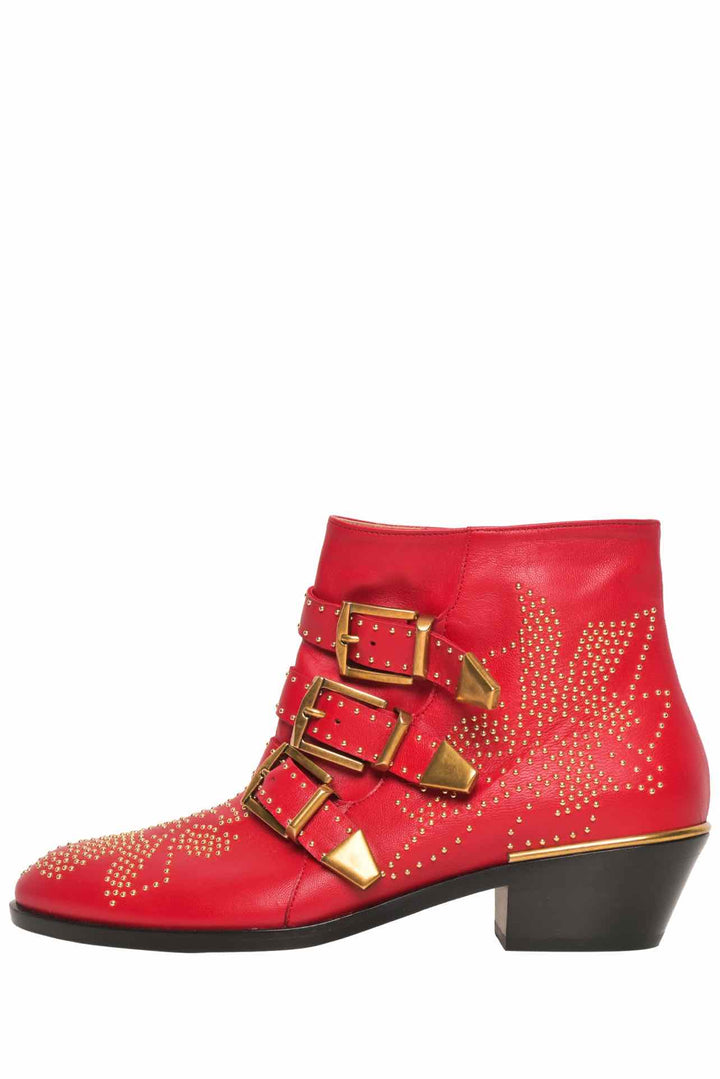 Chloe Size 37 Susanna Stud Buckle Ankle Boots
