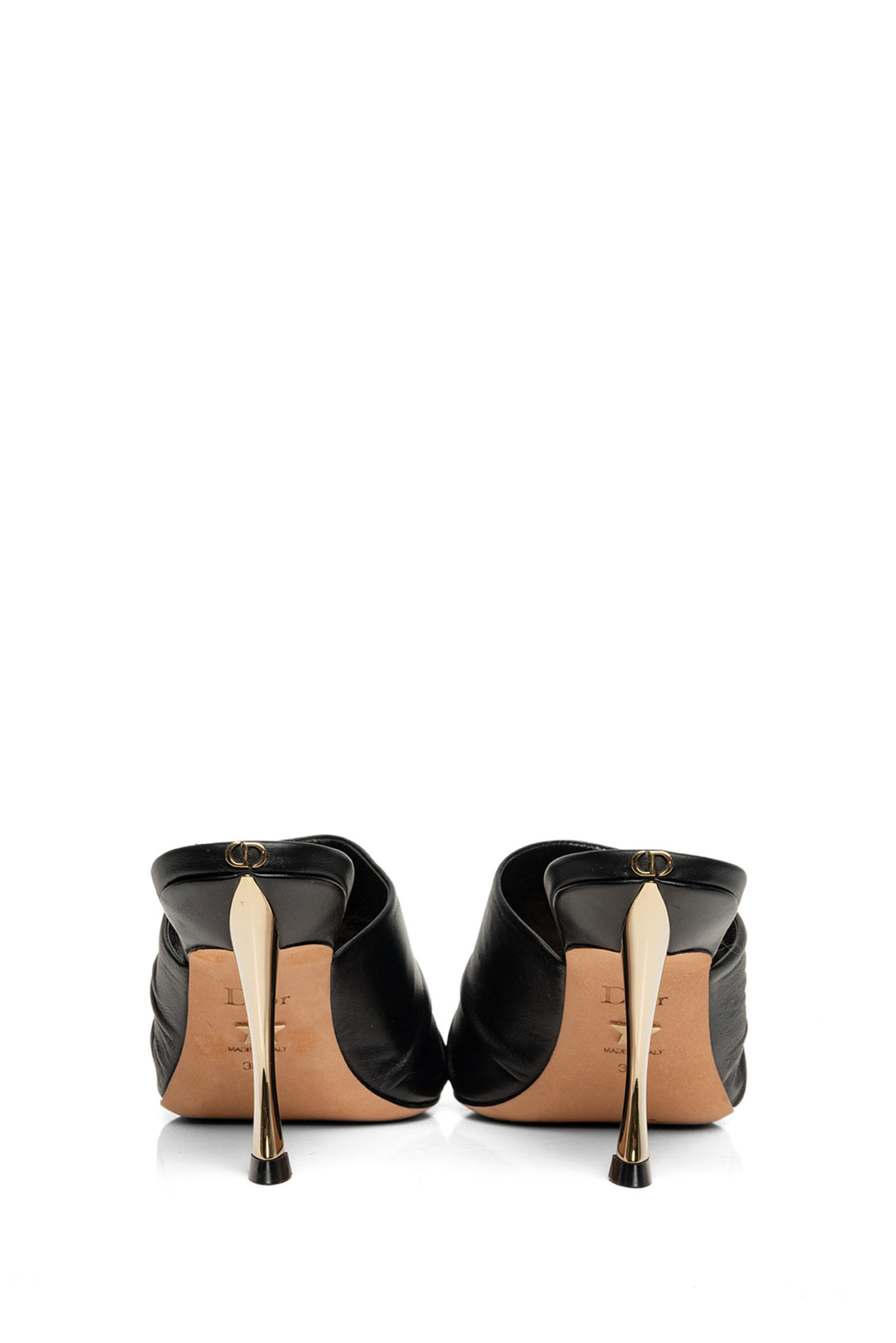 Dior Size 36.5 D-Fame Lambskin Mule Sandals