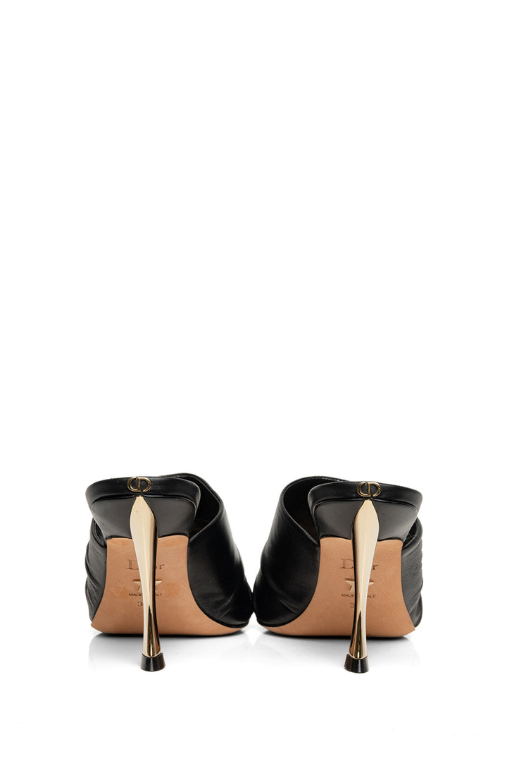 Dior Size 36.5 D-Fame Lambskin Mule Sandals