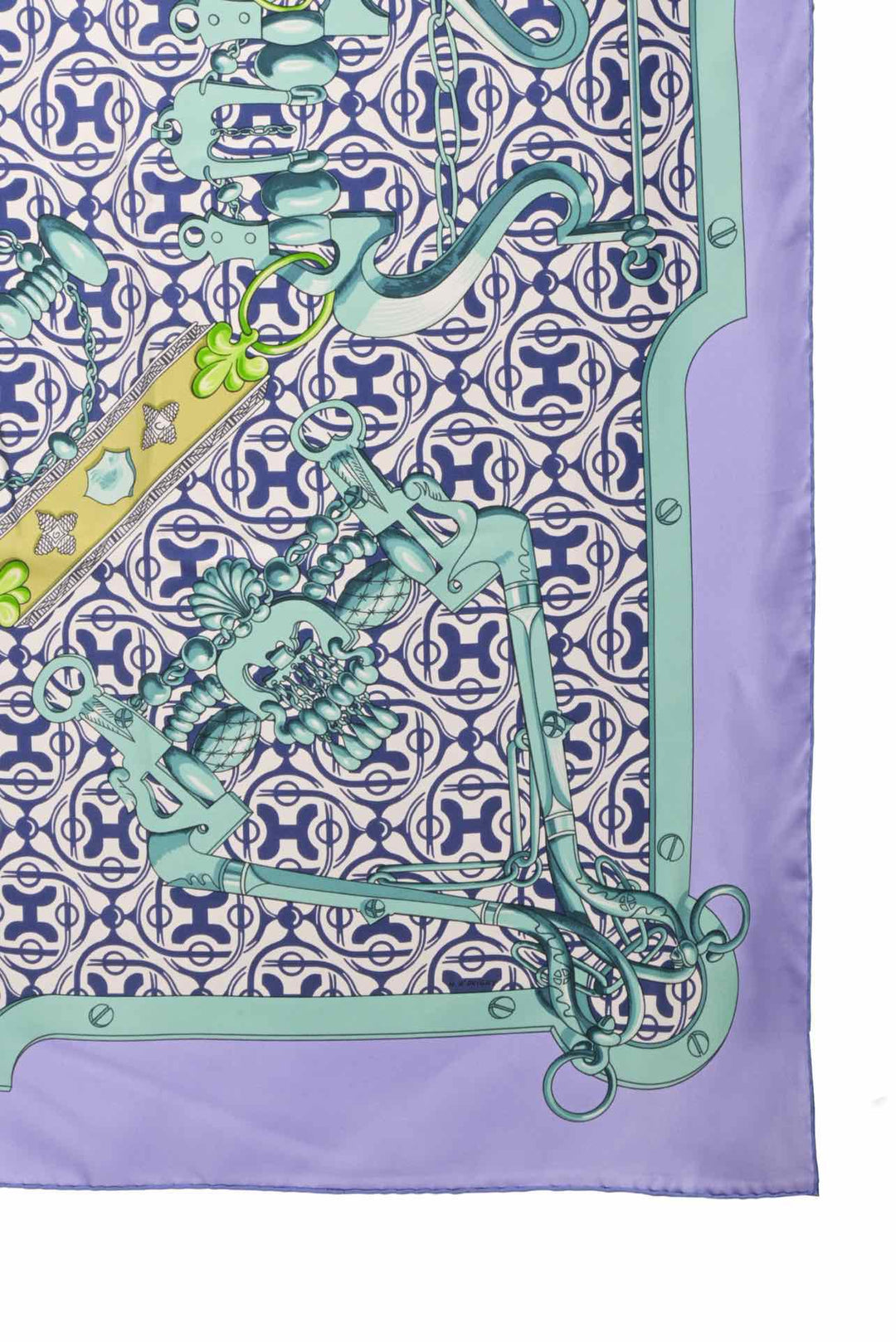 Hermes Mors et Gourmettes Silk Shawl