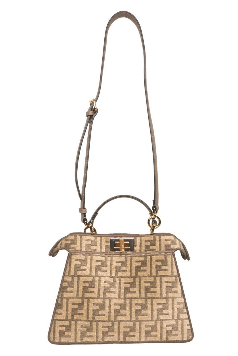 Fendi Peekaboo Iseeu Chenille Vitello Seta FF Bag