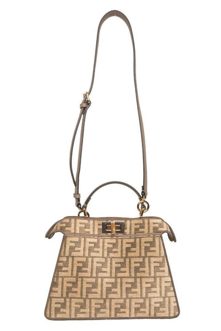 Fendi Peekaboo Iseeu Chenille Vitello Seta FF Bag