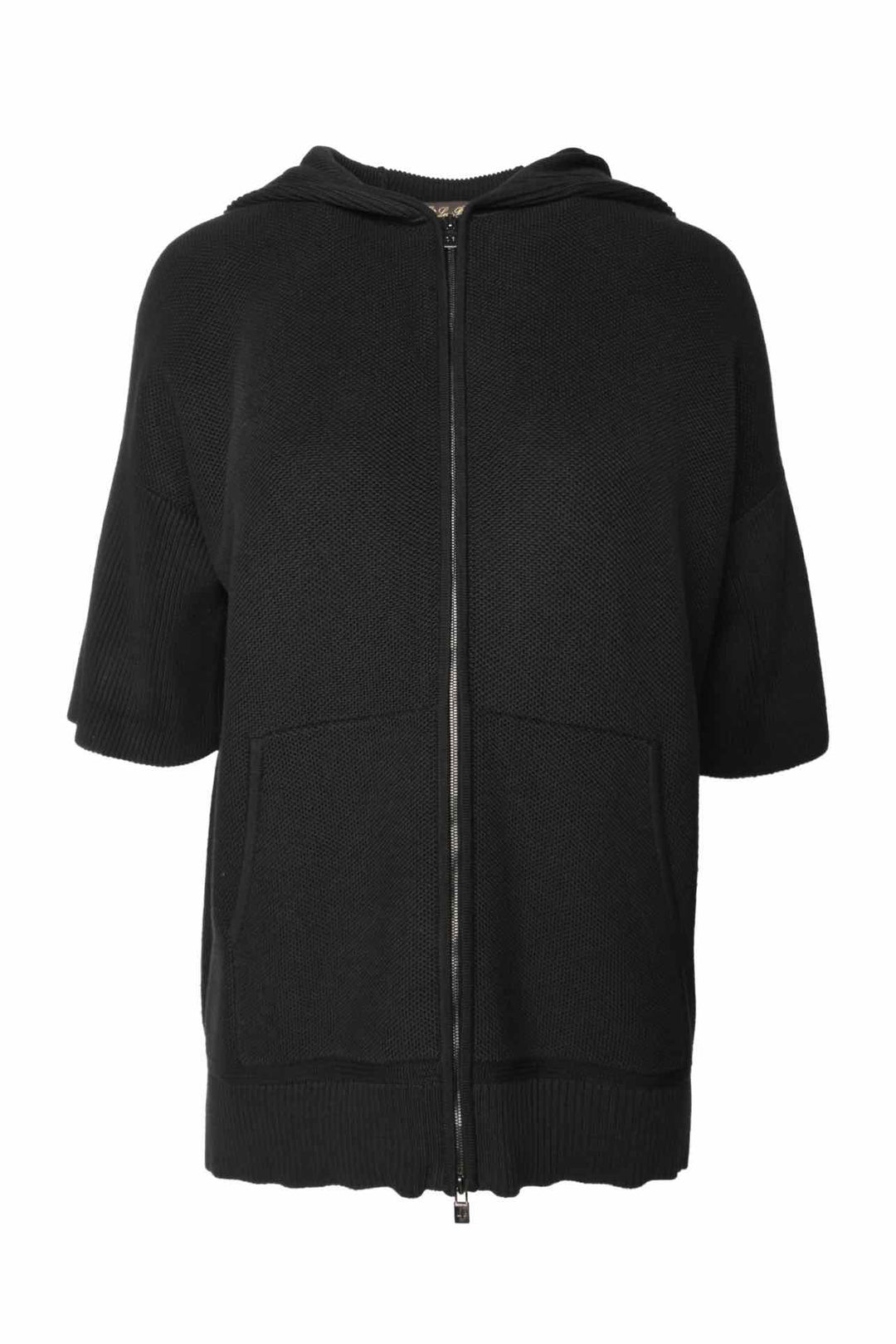 Loro Piana Size 46 Men's Short Sleeve Hooded Zip-Up Cardigan