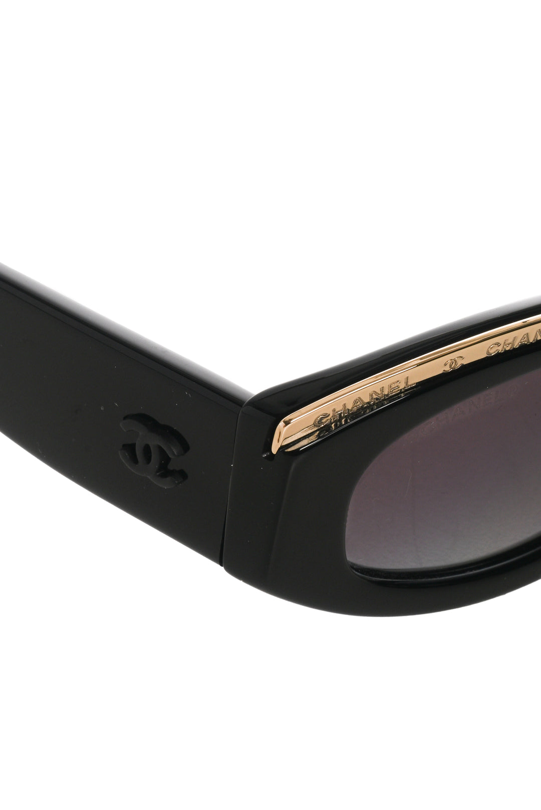 Chanel Logo Trim Cat Eye Sunglasses