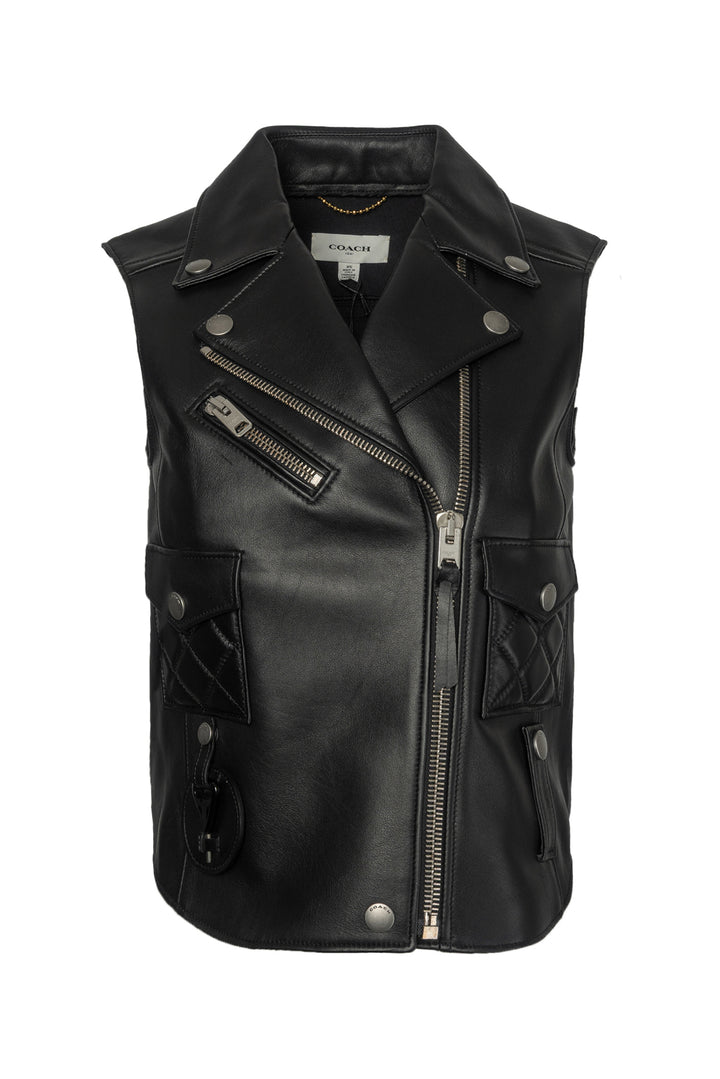 Coach Size XS Applique Biker Vest