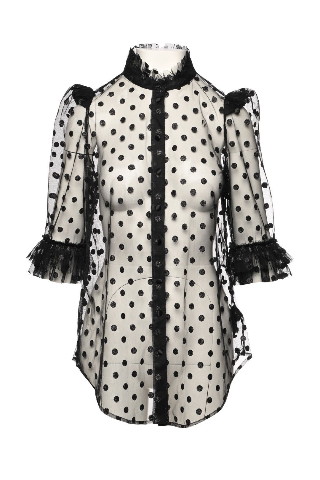 The Vampire's Wife Tulle Polkadot Size 10 Blouse