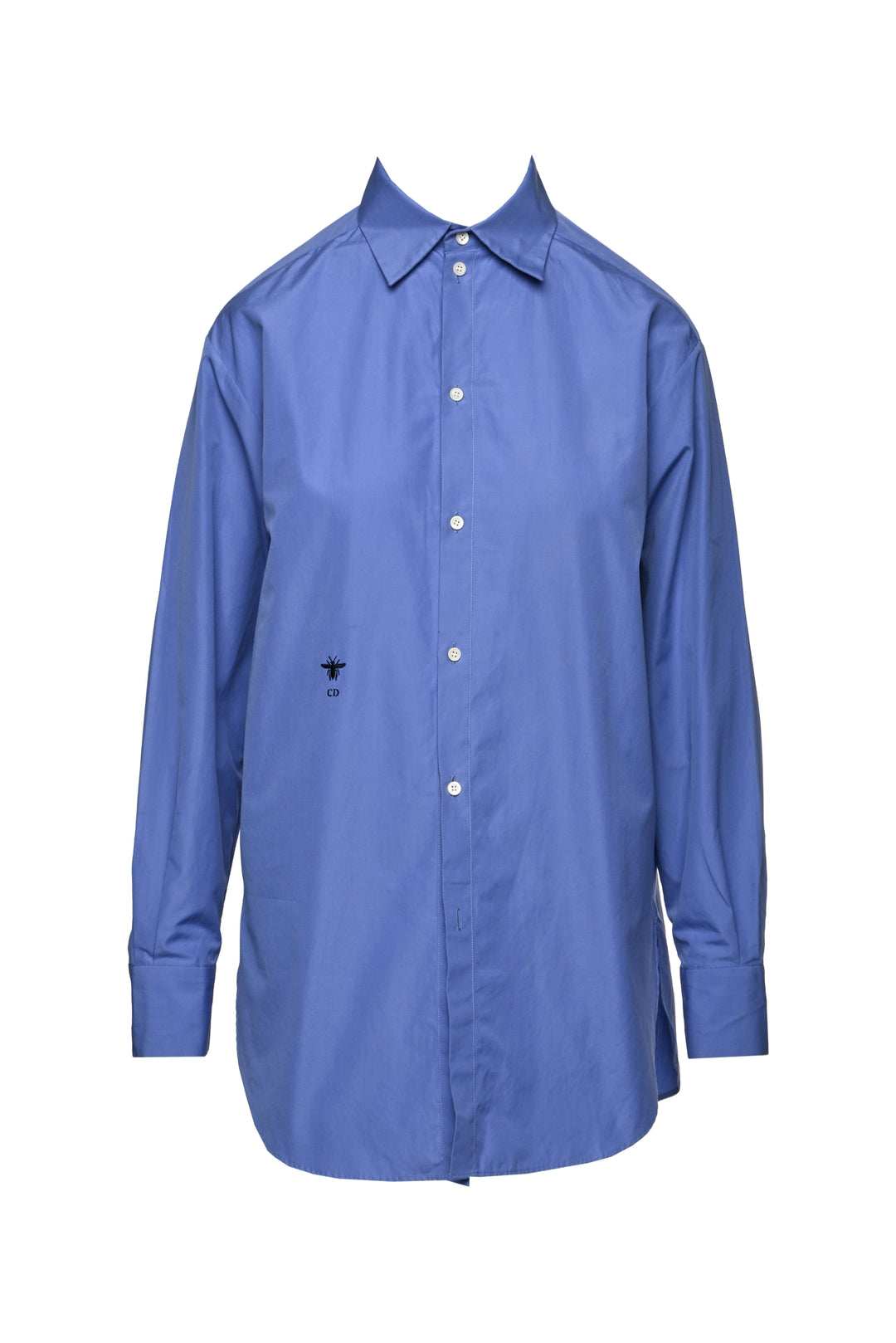 Dior Size 4 Bee Embroidered Cotton Shirt