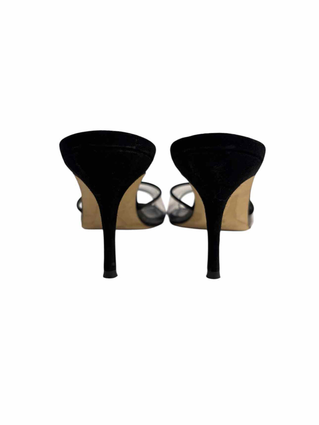 Manolo Blahnik Size 39 Jadifa Peep-Toe Mules