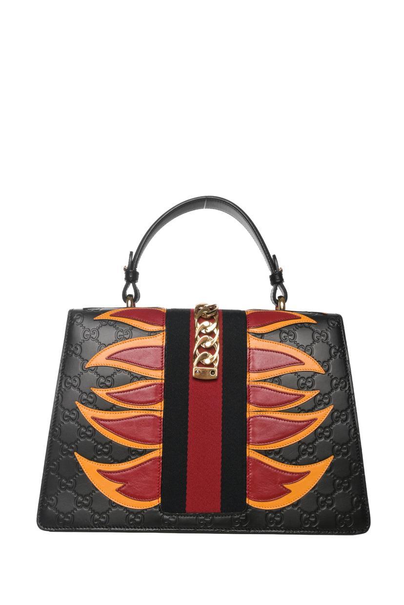 Gucci Medium Guccissima Flame Sylvie Purse