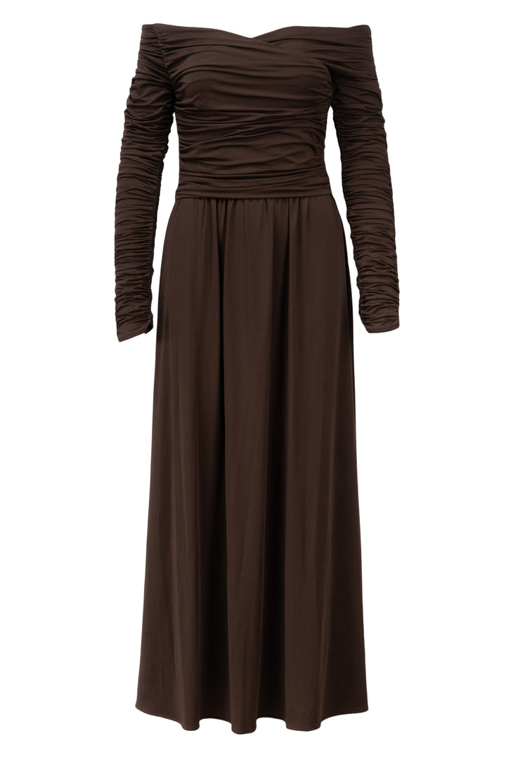Altuzarra Size 40 Charlotte Off The Shoulder Ruched Maxi Dress